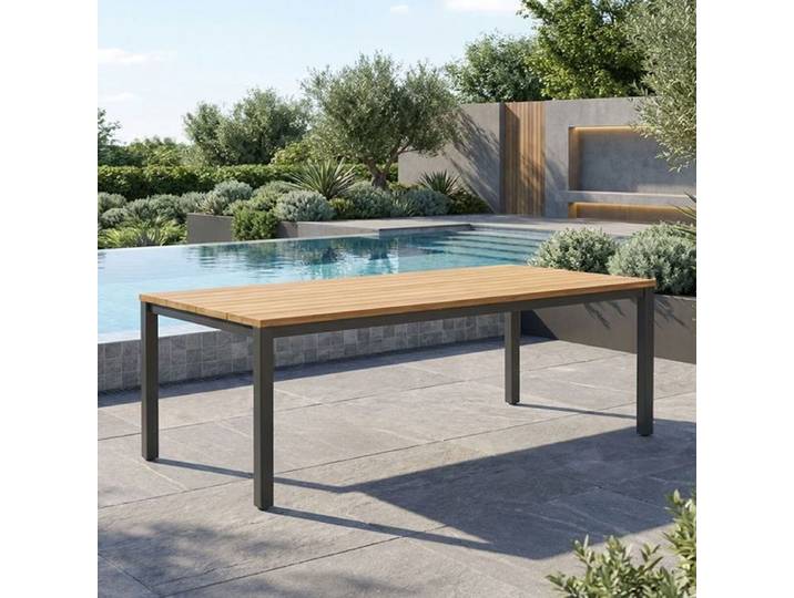 OUTLIV. Kobe Gartentisch 240x100cm Aluminium/Teak recycelt