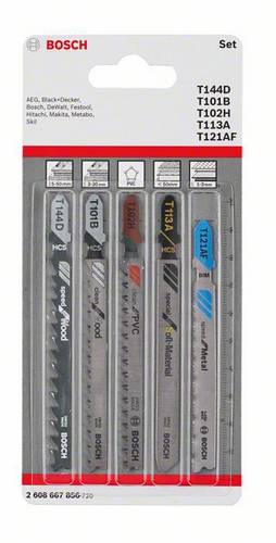 Bosch Accessories 2608667856 Stichsägeblatt-Set Allrounder, 5-teilig 5St.