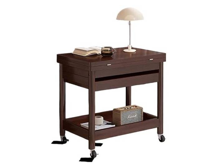 YCCHAH Sofatisch Beweglicher Sofa-Beistelltisch, Balkon-Couchtisch, Kleiner Wohnzimmer-Beistelltisch, kompaktes Lagerregal for kleine Räume Wohnzimmer-Beistelltisch