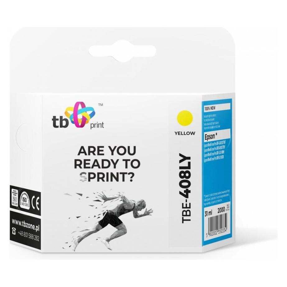 Print TB cartridge for Epson T09K4 Yellow 100% new (Y) (TBE-408LY)