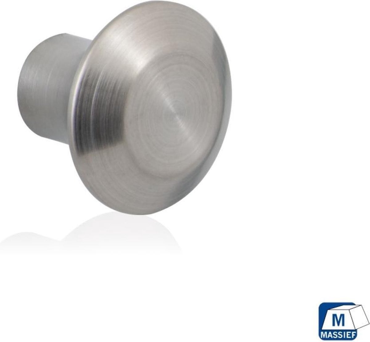 Meubelknop rond RVS 35x28mm