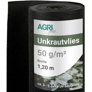 dm-folien Unkrautvlies 45050801, 1,2 x 25m, 50 g/m², schwarz, aus Polypropylen, UV-beständig