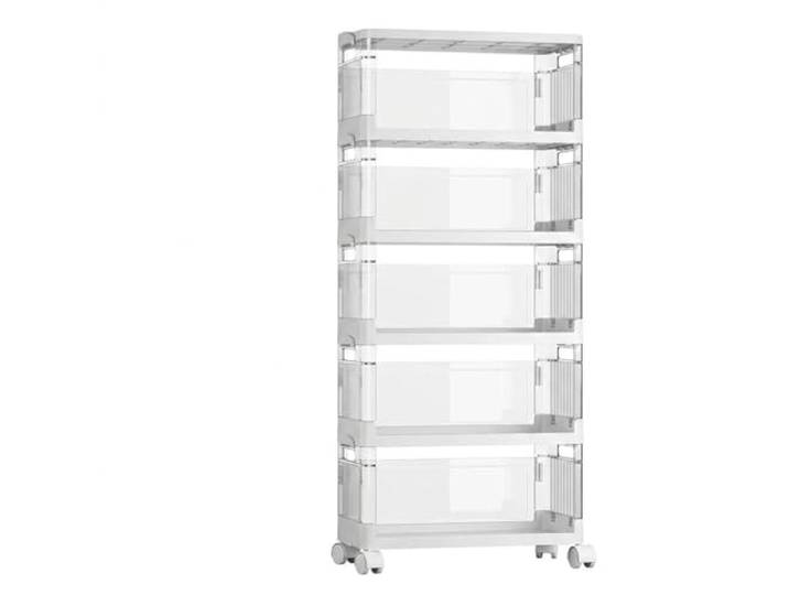 Xumh2024-3 Lagerung Mehrstufiger rollender Aufbewahrungswagen, beweglicher Snack- und Spielzeug-Organizer, Regal, mobil(Groß)