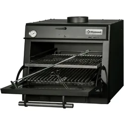 Diamond Holzkohleofen-BBQ, GN 1/1 (60 Kg/h)/Schwarz (CBQ-060/BK)