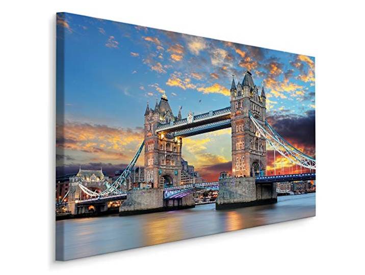 Muralo Wandbilder Stadt, London, Brücke, Tower Bridge, Panorama - 120x80 cm