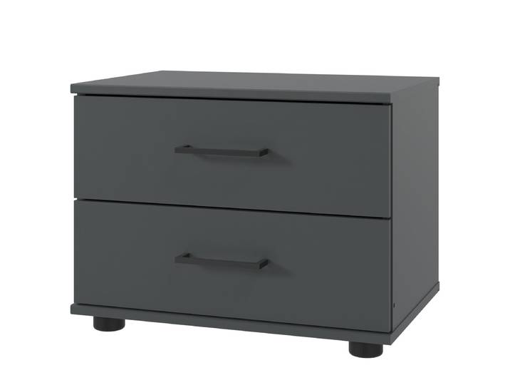 Nachtkommode Taiga 40cm Schwarz/Graphit
