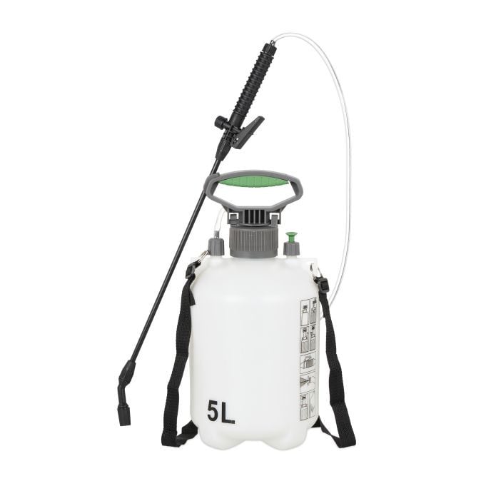 Relaxdays Drukspuit 5 liter, wit