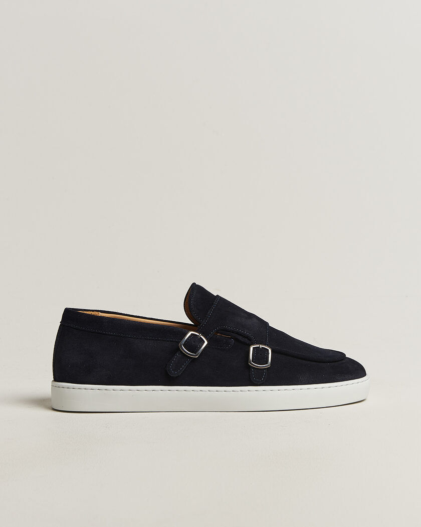 Fliteless Suede Monk Strap Sneaker Loafer Navy