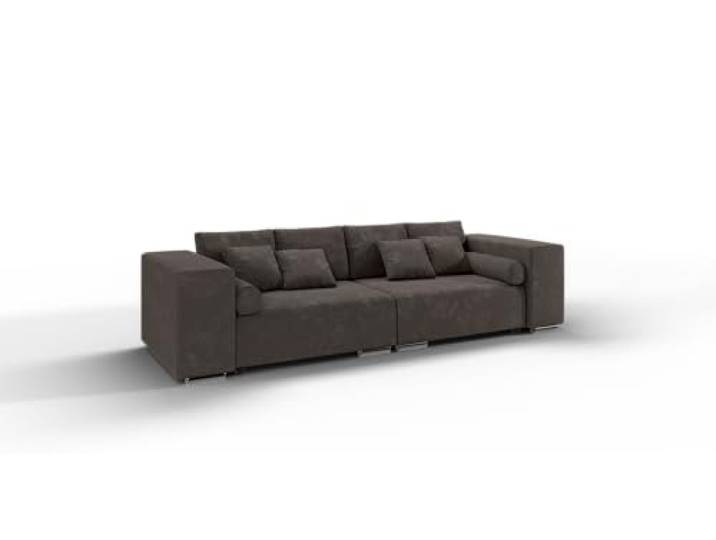 S-Style Möbel Freiham Sofa 5-Sitzer Mit Schlaffunktion für Wohnzimmer Couch Aus Mikrofasern Möbel Freistehende Polster Sofas & Couches Couchgarnitur Braun Khaki 290 x 110 x 80 cm