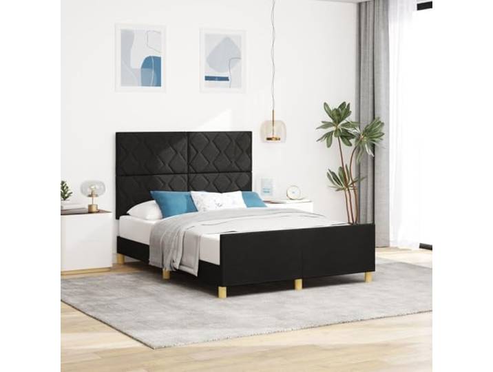 SKTQYQO Bettgestell Schwarz Mehrzweck-Bettgestell Hotel-Bettgestell Geeignet für Hotels und Studios 140x200cm Stoff