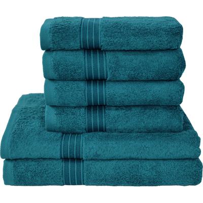 Handtuch Set DYCKHOFF "Siena", grün (smaragd), Obermaterial: 100% Baumwolle, Handtuch-Sets, in tollen Unifarben