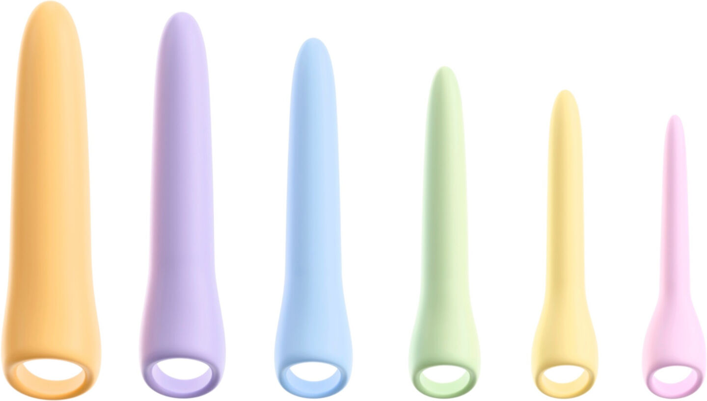 You2toys Six In A Row 2.0 - 6‑delt Silikone Dildo- Og Dilatorsæt (Farverig)