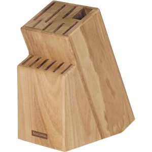 Tescoma Messerblock Woody 869508, aus Gummibaumholz, braun, 10 x 21 cm