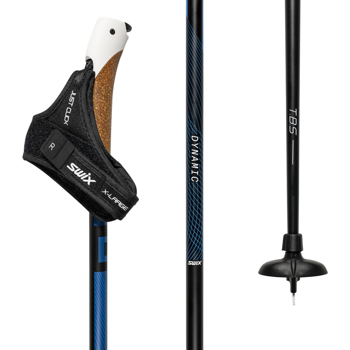 Swix Dynamic D2 Pole, Just Click, PCU 140cm RCD20-01-1400