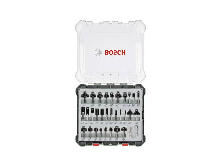 Fräser-Set BOSCH PROFESSIONAL 6 mm-Schaft , silber, Fräsköpfe, Fräser-Set