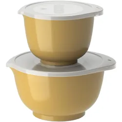 Rosti NEW Margrethe-Set 4-teilig 1,5 + 3 L Curry, Schüssel + Schale, Gelb, Transparent