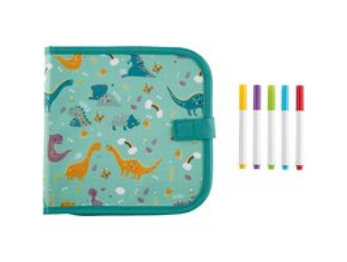 CRELANDO® Livre de coloriage lavable (Dinosaure)