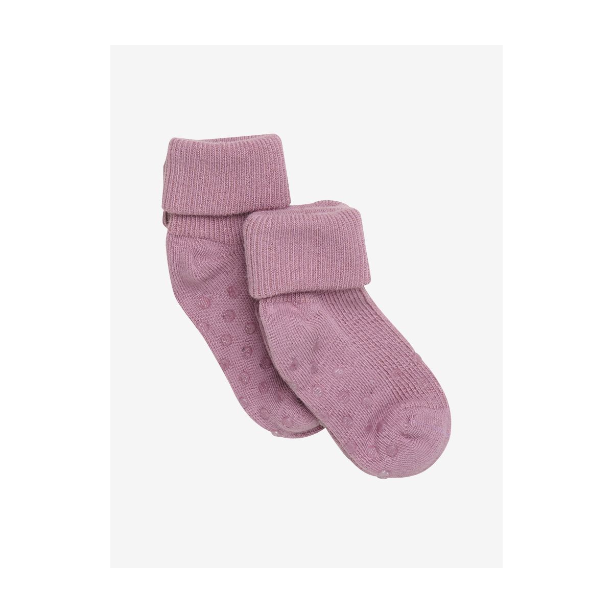 Minymo Baby rib Sock w. ABS (2-pack) orchid haze (583) 15\18 6164-583-15\18