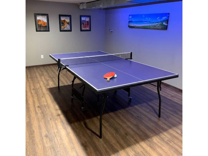 SPORTNOW Table Ping-Pong Pliable Taille Moyenne avec Filet 12mm