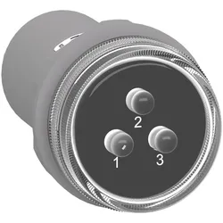 Schneider Electric XB5EV57K4 3-Phasen-Leuchtmelder, Harmony XB5, Kunststoff, Phasenkontrolleuchte, LEDs bunt, 30mm, 400V AC
