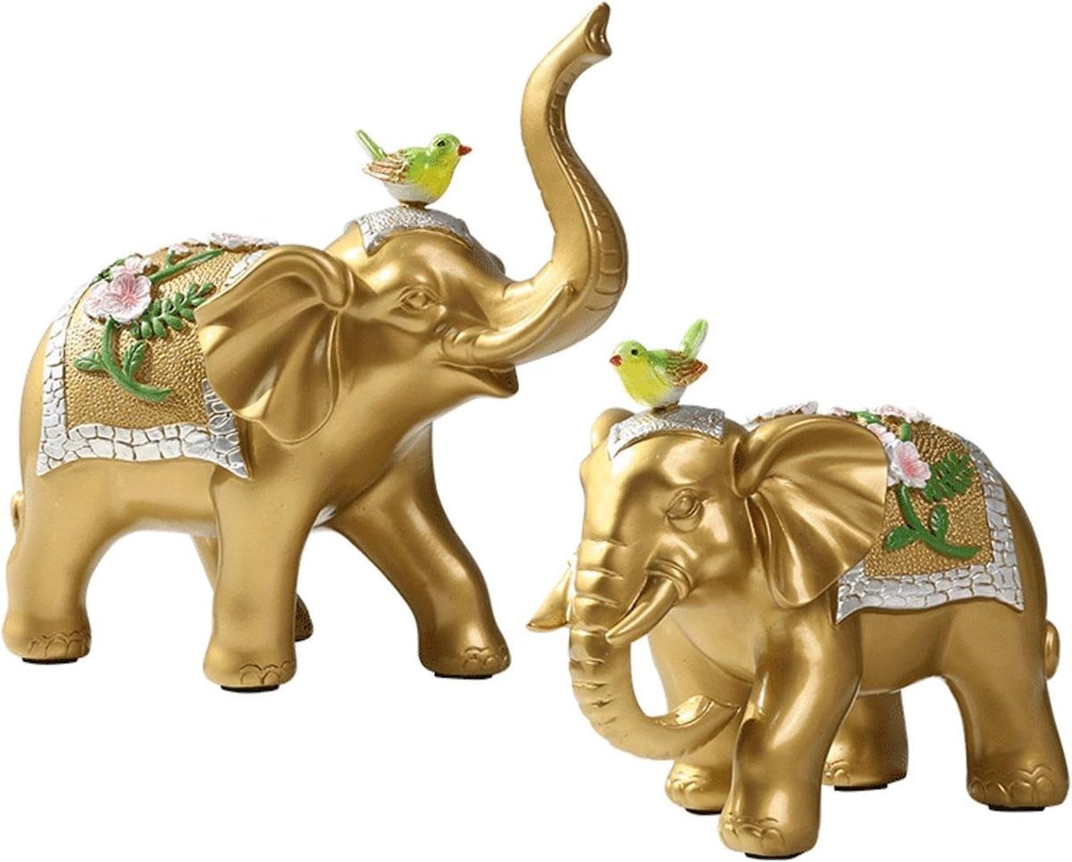 Bruin Olifant Beeldje voor Feng Shui Decoratie - 2800 Gram