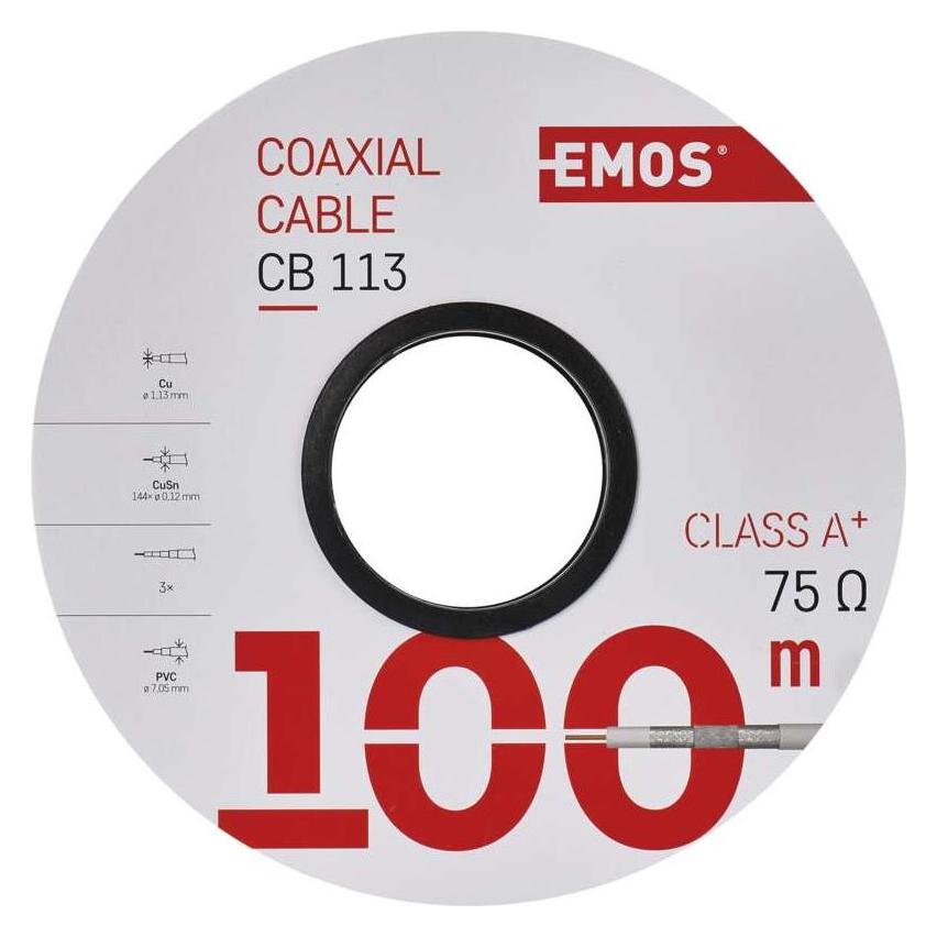 Emos Koaxialkabel CB113, 100m (43038386)