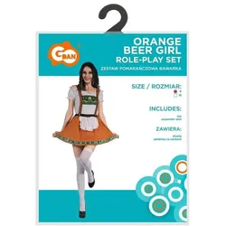 GoDan Bayrisches orangefarbenes Kostüm für Erwachsene, Grösse S (S)