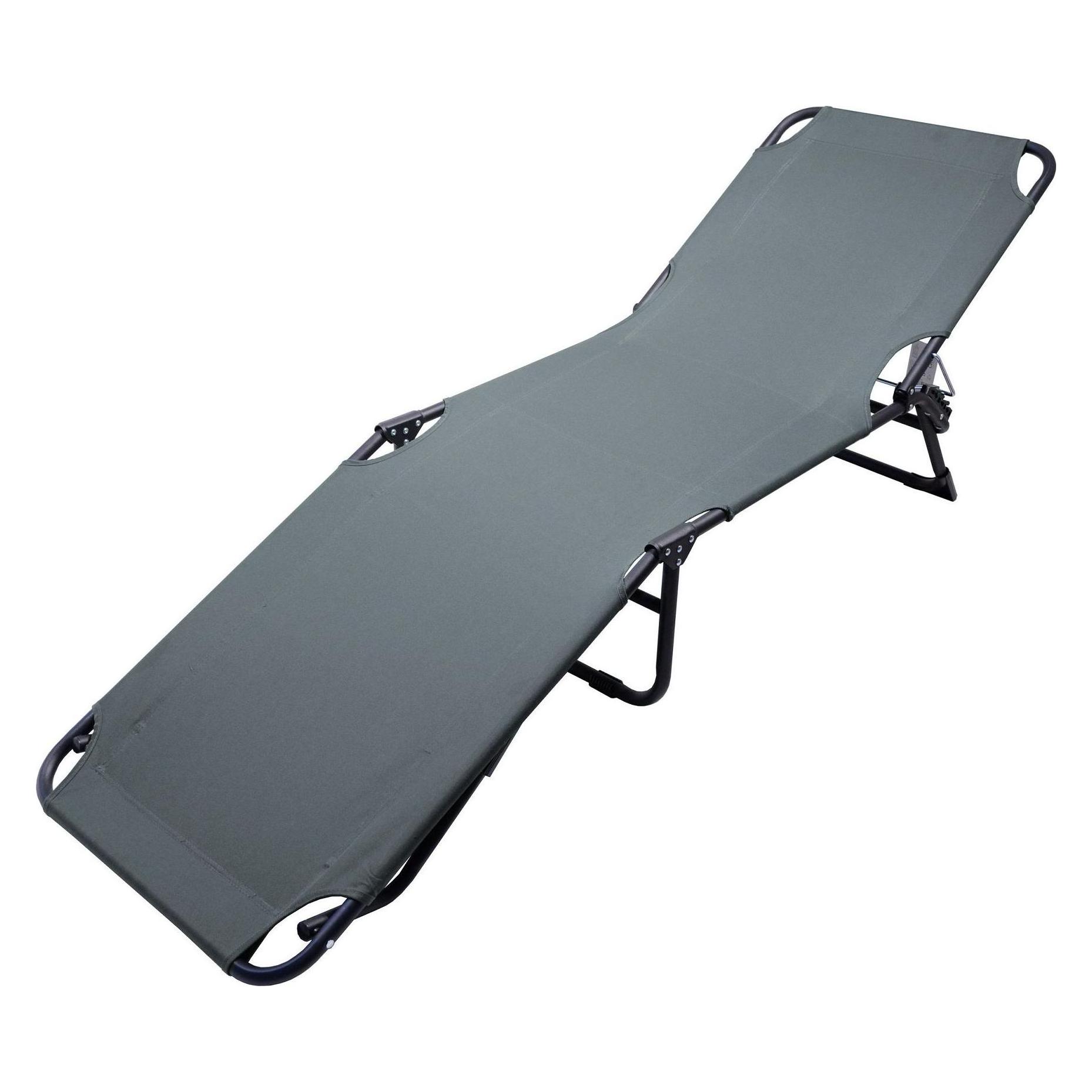 Cattara Faltbare Camping-Sonnenliege BERLIN grau (197 cm) (13512)