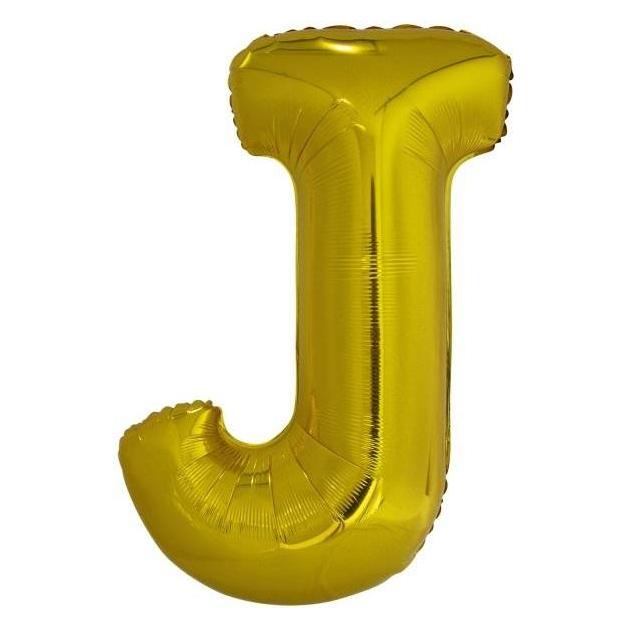 Riethmüller Grosser Buchstabe J Gold Folienballon N34 verpackt (5x) (9909585)