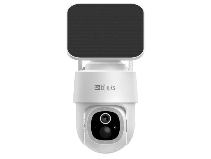 Konyks Camini Air S360 – Caméra extérieure motorisée\, sans fil\, WiFi\, IP65\, avec panneau solaire