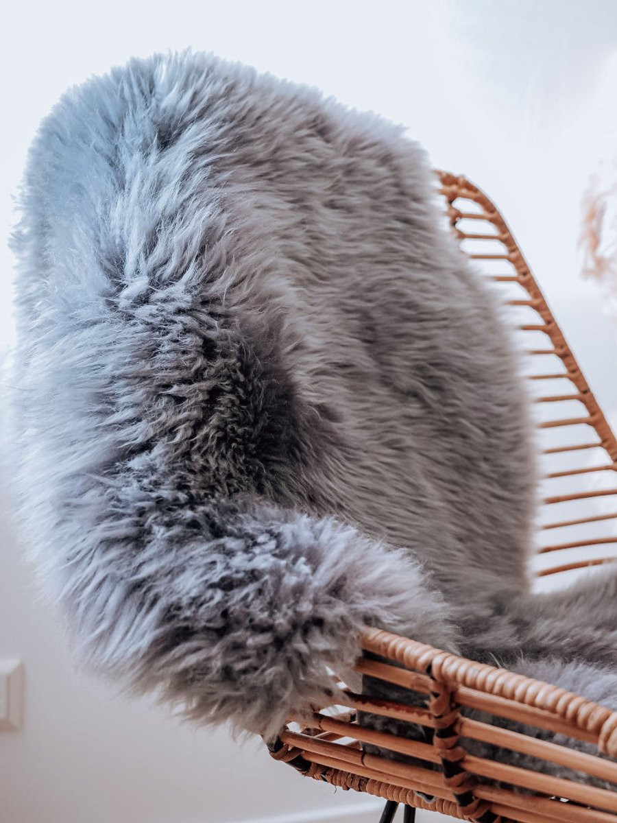 Schapenvacht.SHOP® Echte Australische Schapenvacht - Grijs - Maat S