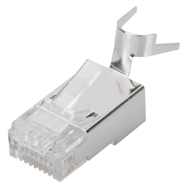 Digitus CAT 6A Modularstecker, 8P8C, geschirmt für Massivleiter AWG 22 - 23, 100 Stück Packung (DN-219604)