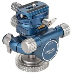 Benro GD36PT Getriebeneiger Stativkopf (Getriebeneiger), Stativkopf, Silber, Blau