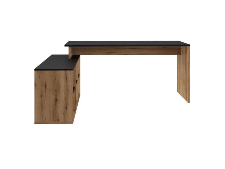 Bureau d'angle STUDY Imitation chêne et noir