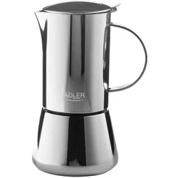Adler Espresso Coffee Maker AD 4417 Stainless Steel, Espressokocher, Silber