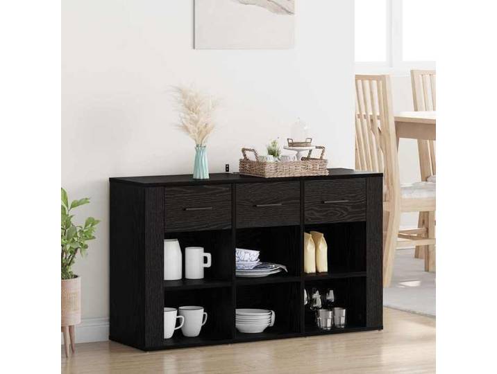 {Noir}Buffet bahut - Moderne-design - bois d'ingénierie - chêne noir - 100x30x59 5 cm 85agw22p