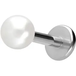 Titan Labret mit Innengewinde SYNTHETISCHE PERLE