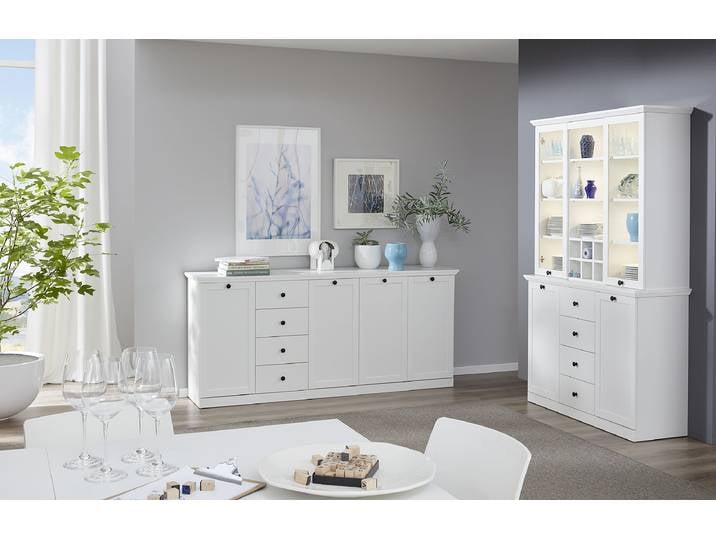 Buffet surélévé Baxter 119 x 106 x 36cm Blanc