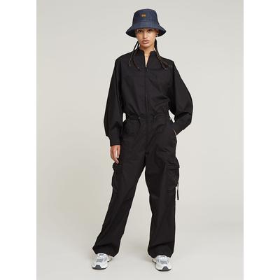 Jumpsuit G-STAR "Balloon Jumpsuit", Damen, Gr. XS, Normalgrößen, schwarz (dk schwarz), Obermaterial: 65% Baumwolle, 35% Polyester, Overalls Jumpsuit