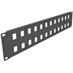 Delock 19′′ Keystone Patchpanel 24 Port 2 HE schwarz