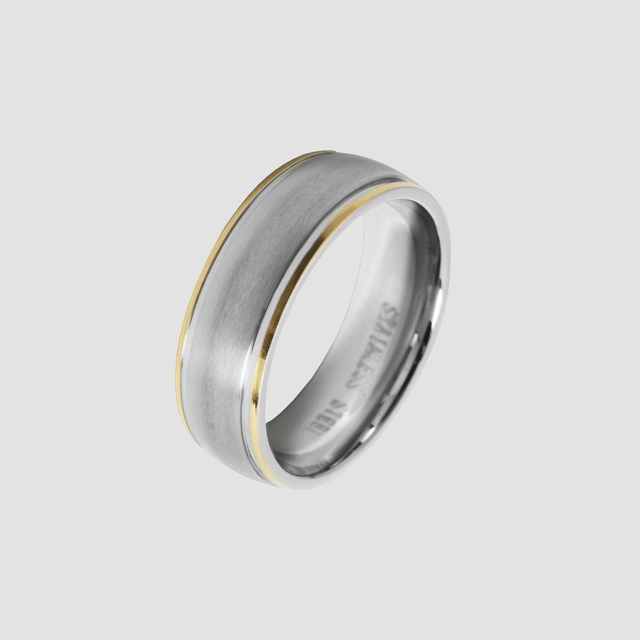 Partnerring AKZENT "Unpretentious, hautverträglich" Gr. 60, silber (silberfarbig), Fingerringe, Herren, 60, Edelstahl