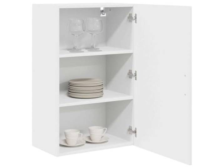 KTHLBRH Küchenschrank weiß 50 x 31 x 80 cm 3 Einlegeböden Sperrholz, 1 Tür, 60 kg Tragkraft, großer Raum, Montage erforderlich