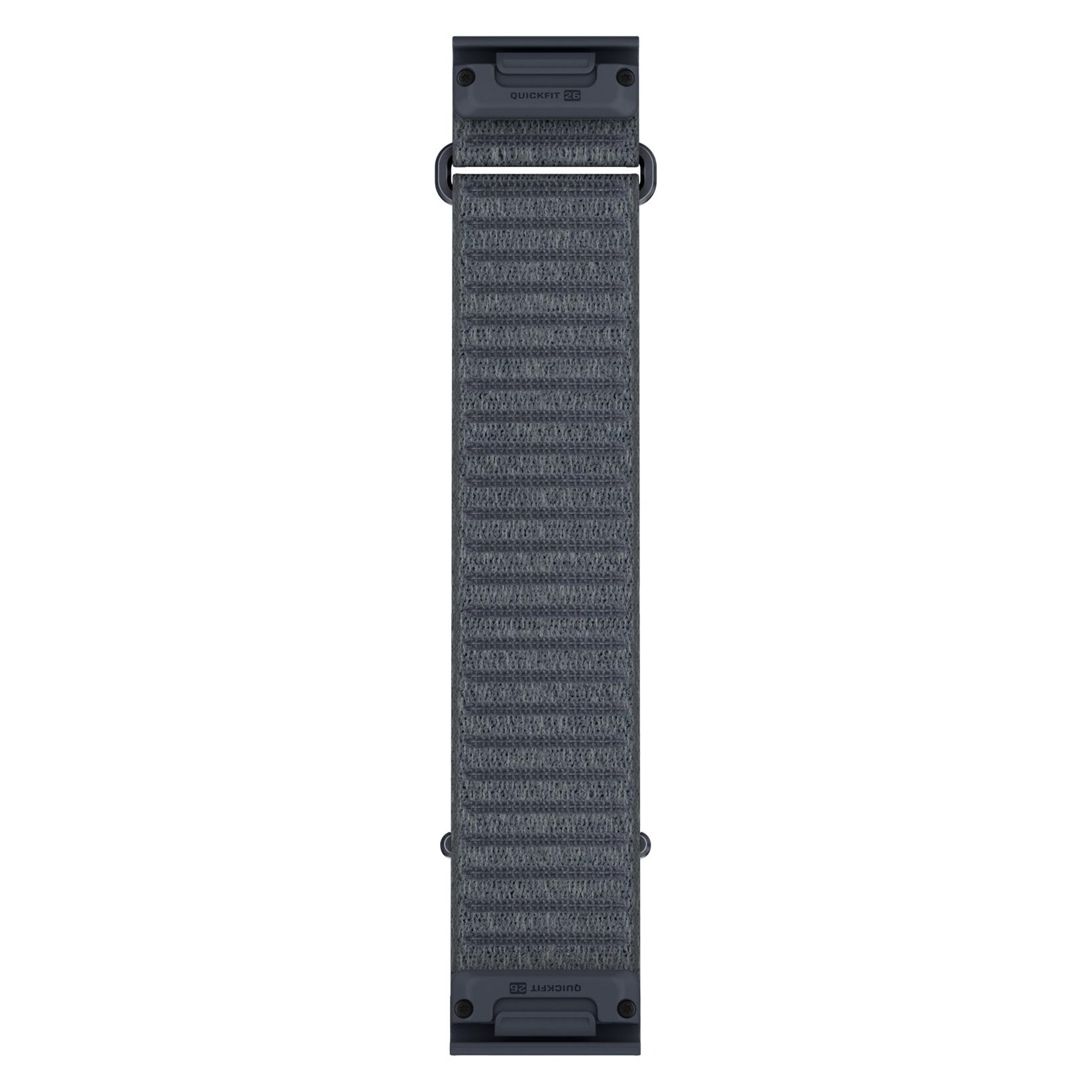 Garmin Textilarmband, Comfortfit, 26mm, lang, blauer granit (26 mm, Textil) (010-14508-17)