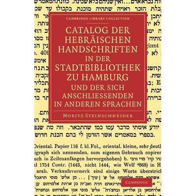 Catalog Der Hebraischen Handschriften in Der Stadtbibliothek Zu Hamburg Und Der Sich Anschliessenden in Anderen Sprachen, Taschenbuch von Moritz