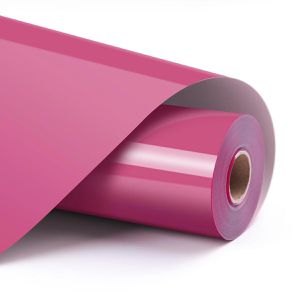LOKLiK Bügelfolie Plotterfolie, Basic, rosa glänzend, auf Rolle 30,5 x 180 cm