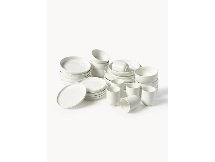 Porzellan-Geschirr-Set Nessa, 6 Personen, 30er-Set