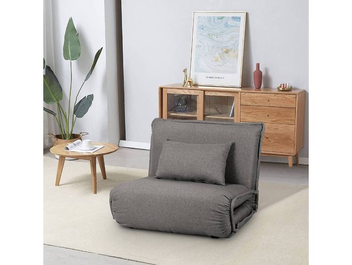 Fauteuil convertible Gris/Gris Tissu Saba 100 x 73 x 85cm