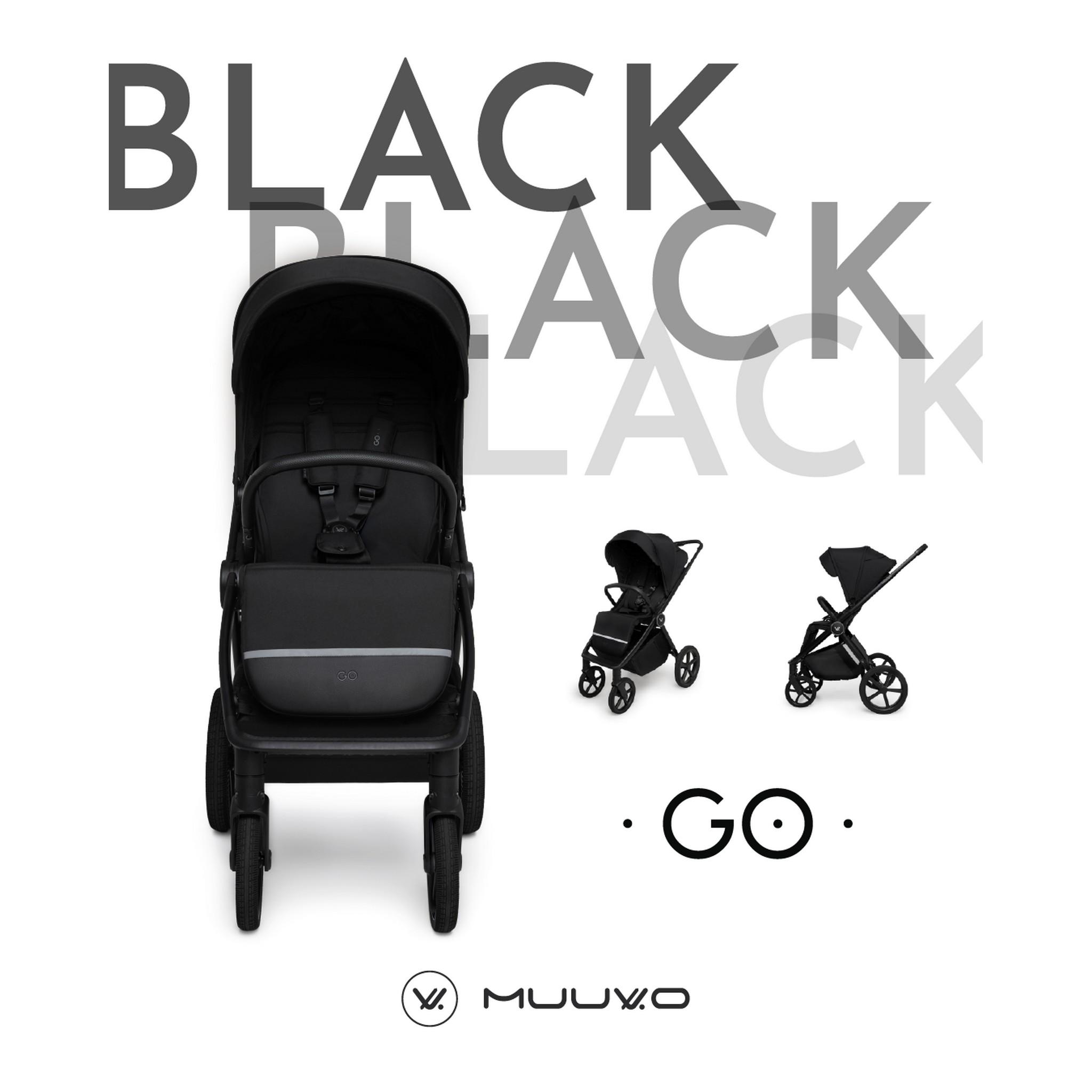 Muuvo GO Kinderwagen Sporwagen Buggy GO Black | MGO-W--BLACK