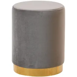 HTI-Living, Hocker, Hocker Reese Velvet Grau (32 x 42 cm)