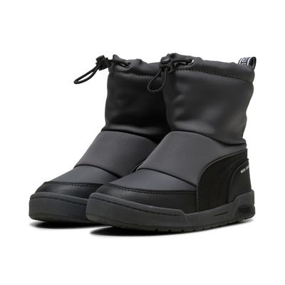 Winterboots PUMA "MULTIFLEX 2 BOOT AC PS", Mädchen, Gr. 33, weiß (dusky gray, puma schwarz, puma weiß), Textil, Schuhe Winterboots, für Sportmode, Wintermode und Outdoormode, knöchelhoher Schnitt